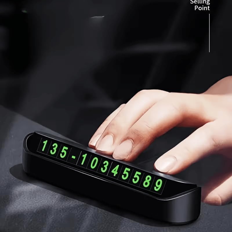 Temporary Car Parking Mobile Number Display with Magnetic Numbers