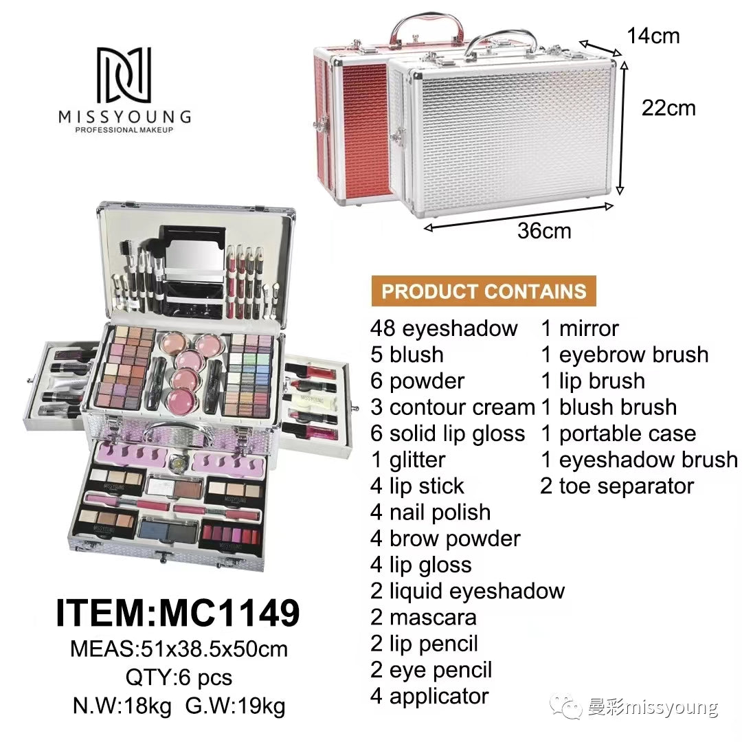 Miss Young Professional Makeup Set( 112 Pieces Kit)