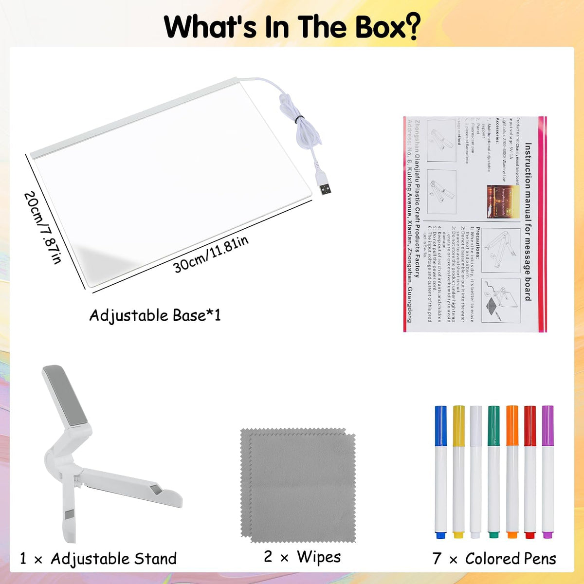 LED Colorful Glow Drawing Board