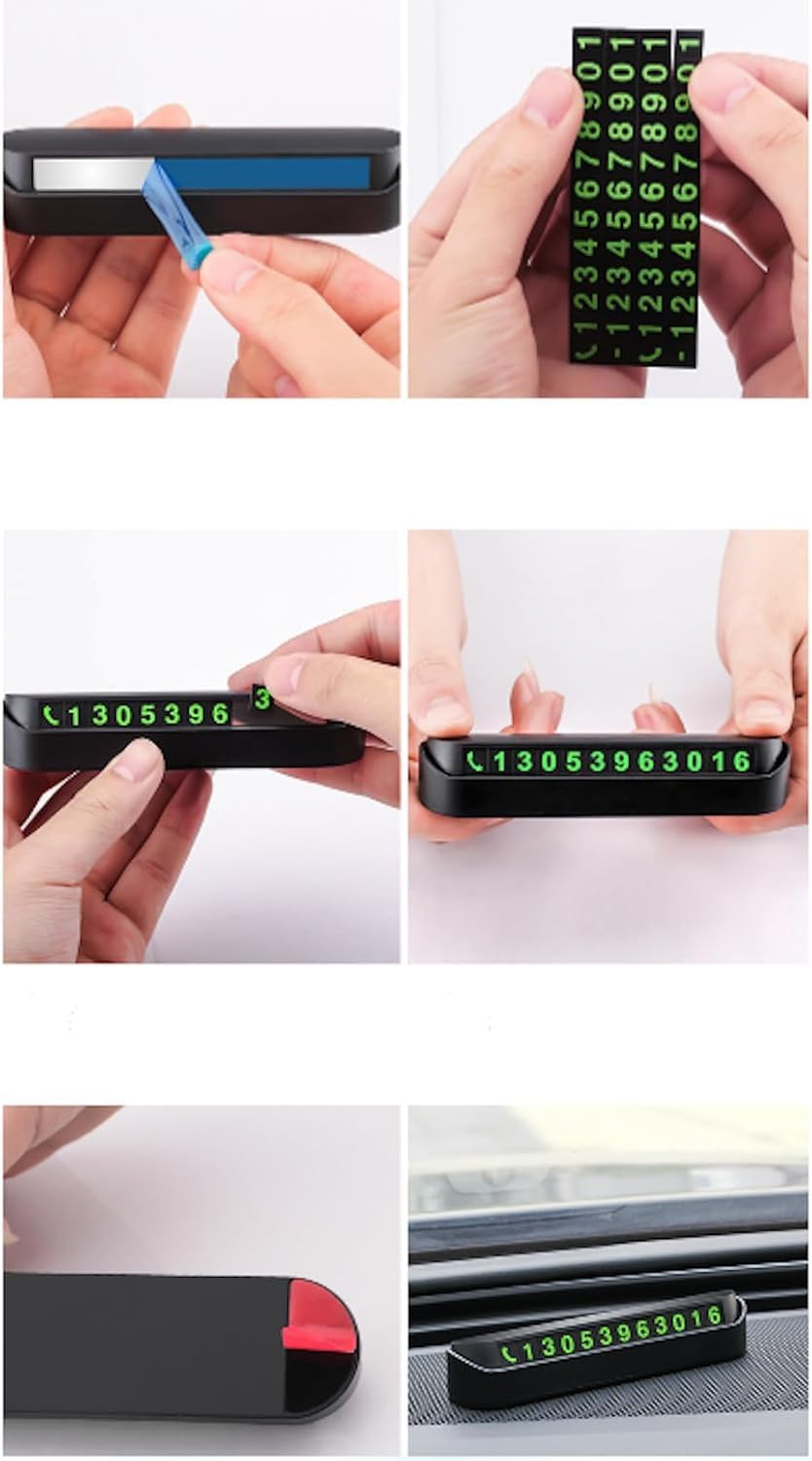 Temporary Car Parking Mobile Number Display with Magnetic Numbers