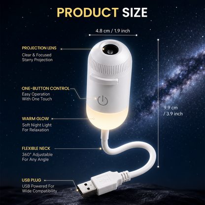 12 in 1 Galaxy Star Projector – USB Night Light for Bedroom & Kids Room