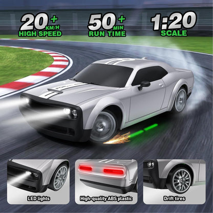 RC Drift Car Remote Control Car 2.4GHz 1:20 Scale 4WD 20KM/H High Speed Remote Control