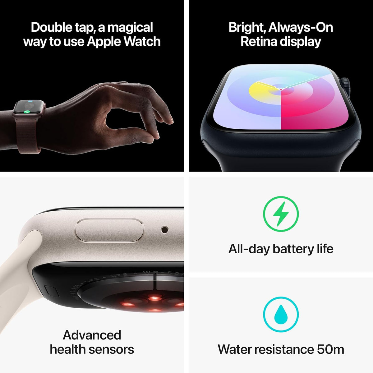 Apple Watch Series 9, GPS + Callular With Stainless Steel Master Version || ساعة أبل من السلسلة 9، مزودة بنظام تحديد المواقع العالمي (GPS)