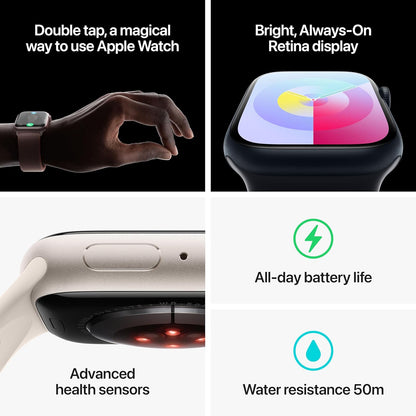 Apple Watch Series 9, GPS + Callular With Stainless Steel Master Version || ساعة أبل من السلسلة 9، مزودة بنظام تحديد المواقع العالمي (GPS)