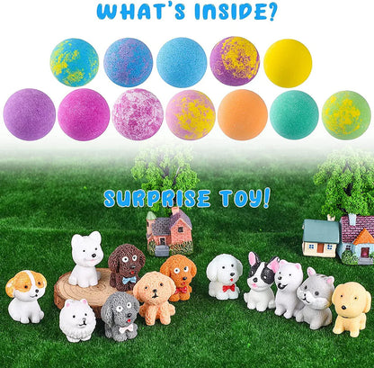 Bath Bombs for Kids with Toys Inside , 12 Pieces