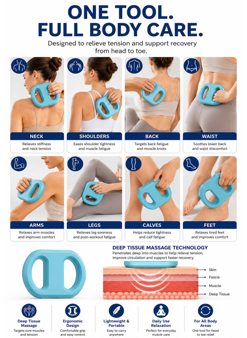 Wireless Electric Fascia Ring Massager, Full Body Vibration Massage