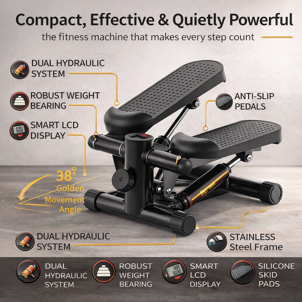 Multifunction Mini Pedal Steppers Exercise Machine | آلة تمرين بدواسة صغيرة متعددة الوظائف