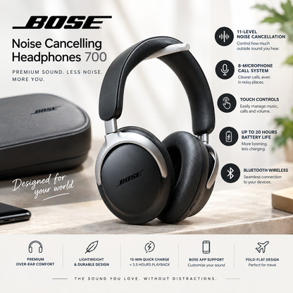 Bose Quiet Comfort Wireless Noise Cancelling Headphones, get 70% OFF Today