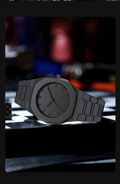 Black Aura Arabic Digital Plastic Strap Quartz Men's Watch