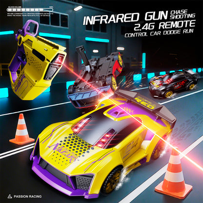 3-in-1 RC Car for Kids  | RC Drift Car Remote Control Racing Car with Infrared Shooting Gun,