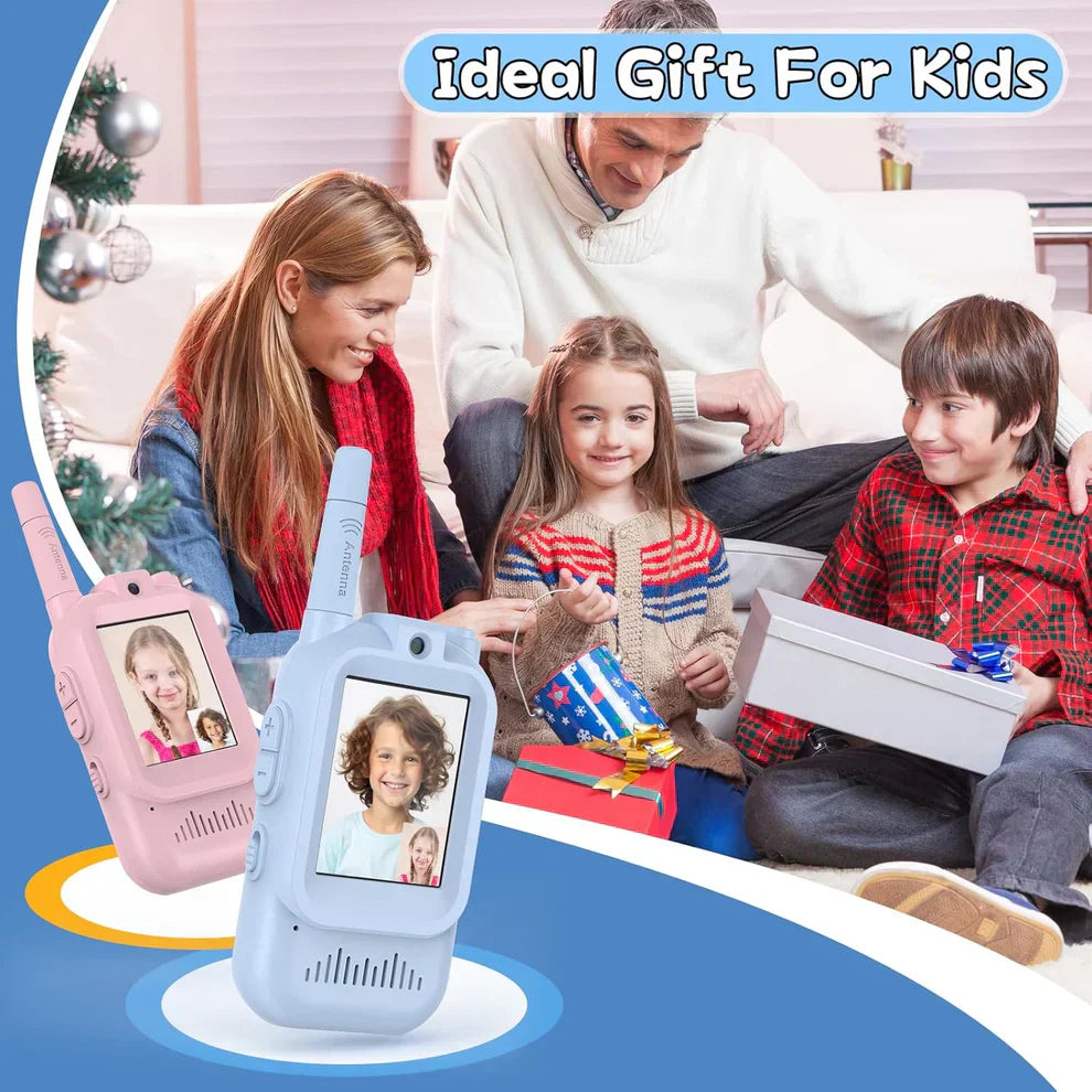 Kids Video Walkie Talkie With HD Camera(Pair) | جهاز اتصال لاسلكي للأطفال مزود بكاميرا عالية الدقة