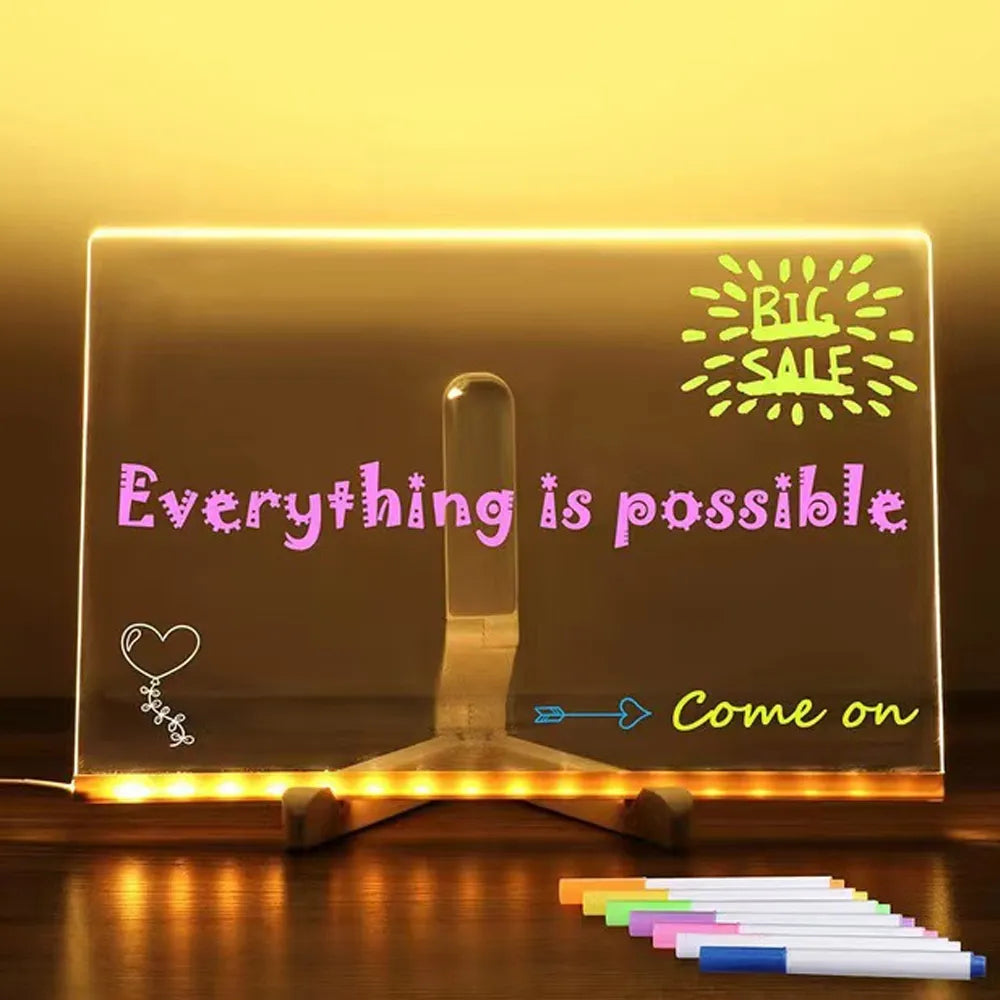 LED Colorful Glow Drawing Board