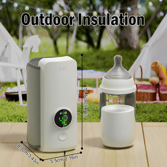 Portable Wireless Rechargeable Baby Bottle Warmer USB Charging And Heating Bag Portable Constant Temperature Milk Warmer Universal Bottle Insulation Sleeve